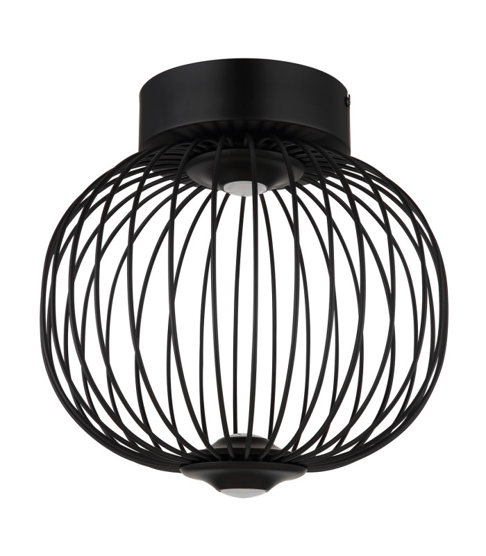 Galway 30cm Globe Ceiling Light Matt Black LED 3000K-2