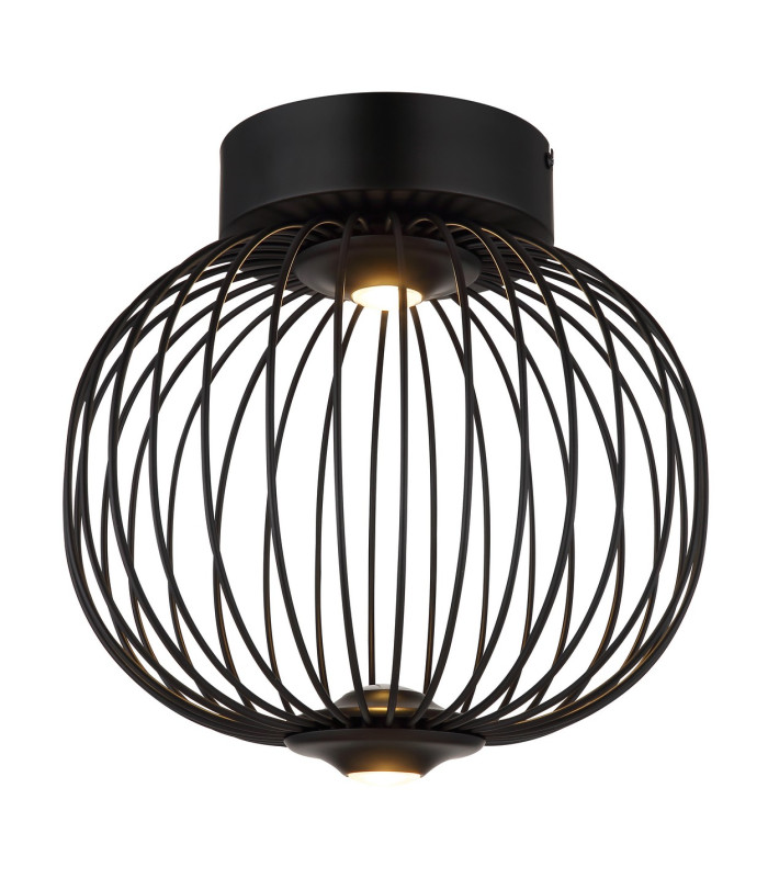 Galway 30cm Globe Ceiling Light Matt Black LED 3000K-3
