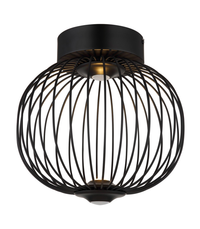 Galway 30cm Globe Ceiling Light Matt Black LED 3000K-4