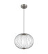 Galway 50cm Wire Frame Pendant Ceiling Light Nickel Matt LED 3000K-2