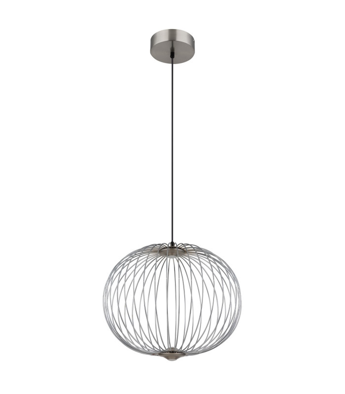 Galway 50cm Wire Frame Pendant Ceiling Light Nickel Matt LED 3000K-2