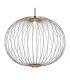 Galway 50cm Wire Frame Pendant Ceiling Light Nickel Matt LED 3000K-3