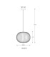 Galway 50cm Wire Frame Pendant Ceiling Light Nickel Matt LED 3000K-7