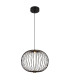 Galway 50cm Wire Frame Pendant Ceiling Light Matt Black LED 3000K-1