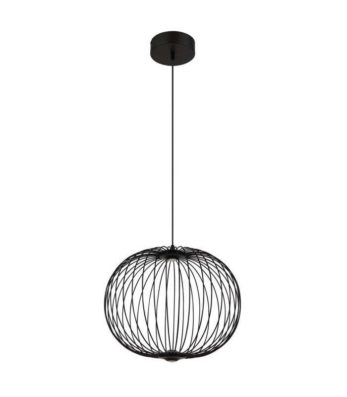 Galway 50cm Wire Frame Pendant Ceiling Light Matt Black LED 3000K-2