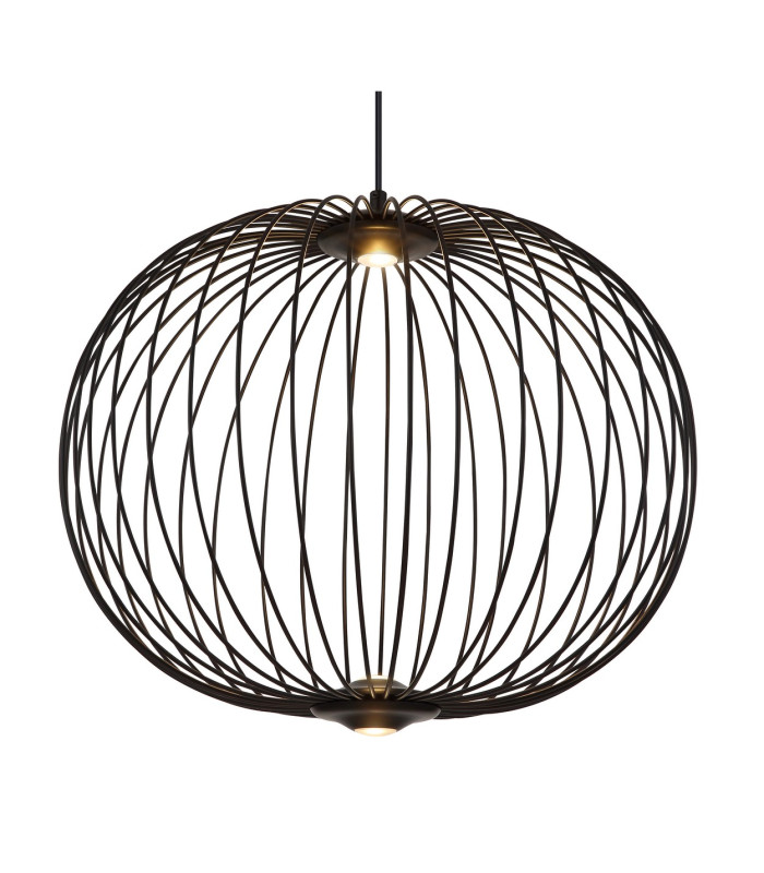 Galway 50cm Wire Frame Pendant Ceiling Light Matt Black LED 3000K-3