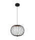 Galway 50cm Wire Frame Pendant Ceiling Light Matt Black LED 3000K-5