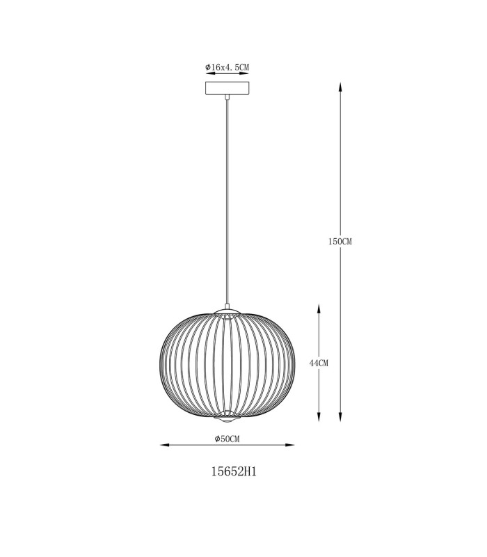 Galway 50cm Wire Frame Pendant Ceiling Light Matt Black LED 3000K-7