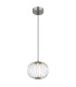 Galway 30cm Wire Frame Pendant Ceiling Light Nickel Matt LED 3000K-1