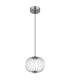 Galway 30cm Wire Frame Pendant Ceiling Light Nickel Matt LED 3000K-2
