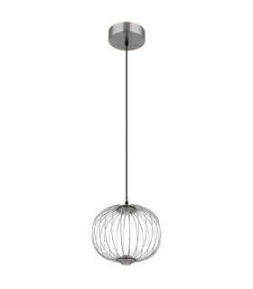 Galway 30cm Wire Frame Pendant Ceiling Light Nickel Matt LED 3000K-2