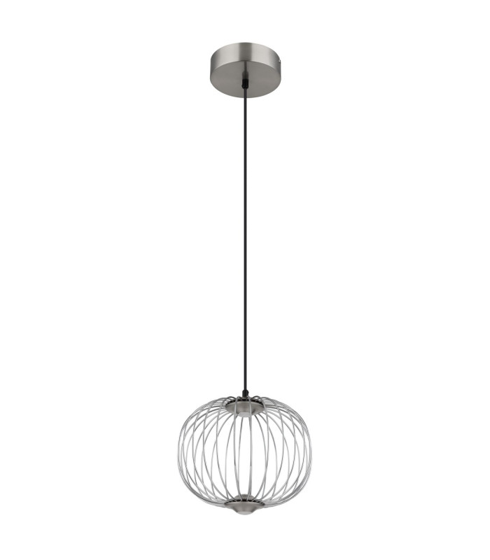 Galway 30cm Wire Frame Pendant Ceiling Light Nickel Matt LED 3000K-2