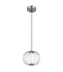 Galway 30cm Wire Frame Pendant Ceiling Light Nickel Matt LED 3000K-4