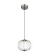 Galway 30cm Wire Frame Pendant Ceiling Light Nickel Matt LED 3000K-5