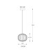 Galway 30cm Wire Frame Pendant Ceiling Light Nickel Matt LED 3000K-8