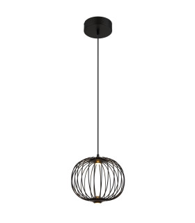 Galway 30cm Wire Frame Pendant Ceiling Light Matt Black LED 3000K-1