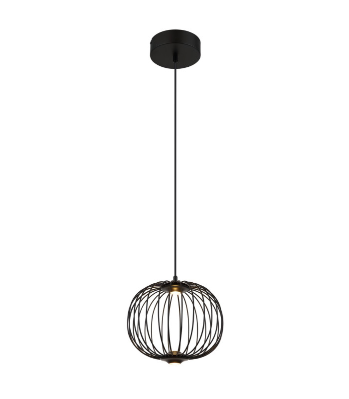 Galway 30cm Wire Frame Pendant Ceiling Light Matt Black LED 3000K-1