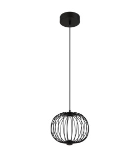 Galway 30cm Wire Frame Pendant Ceiling Light Matt Black LED 3000K-2