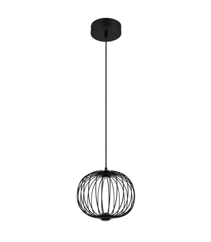 Galway 30cm Wire Frame Pendant Ceiling Light Matt Black LED 3000K-2