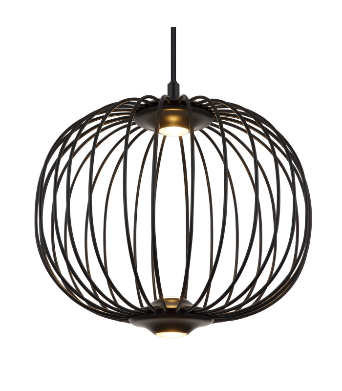Galway 30cm Wire Frame Pendant Ceiling Light Matt Black LED 3000K-3