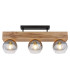 Moitas Ceiling Spotlight Bar Matt Black Smoke Glass Shade 3x E27-3