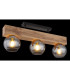 Moitas Ceiling Spotlight Bar Matt Black Smoke Glass Shade 3x E27-5