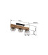Moitas Ceiling Spotlight Bar Matt Black Smoke Glass Shade 3x E27-9