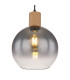 Moitas Dome Pendant Ceiling Light Matt Black Smoke Glass Shade 1x E27-3