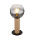 Moitas Globe Table Lamp Matt Black Smoke Glass Shade 1x E27-1