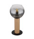 Moitas Globe Table Lamp Matt Black Smoke Glass Shade 1x E27-2