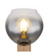 Moitas Globe Table Lamp Matt Black Smoke Glass Shade 1x E27-3