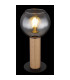 Moitas Globe Table Lamp Matt Black Smoke Glass Shade 1x E27-5