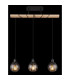 Richard Bar Pendant Ceiling Light Matt Black Smoke Glass Shade 3x E27-6