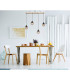 Richard Bar Pendant Ceiling Light Matt Black Smoke Glass Shade 4x E27-7