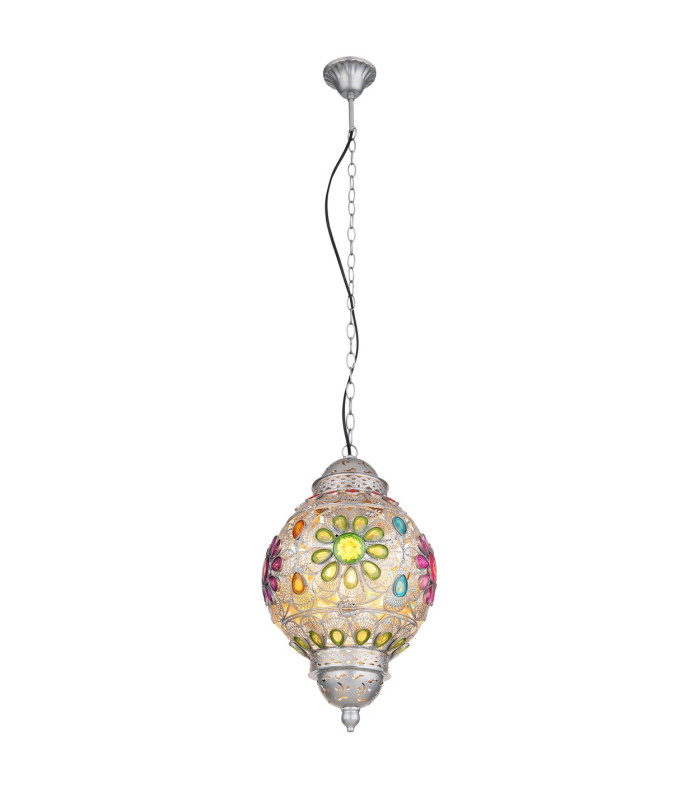 Gelasius Pendant Ceiling Light Silver Colored 1x E27-1