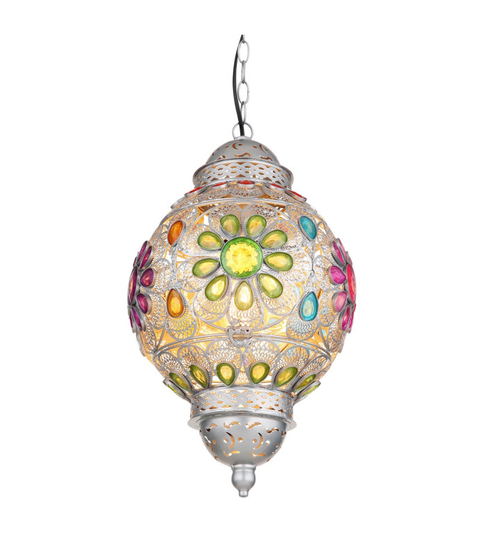 Gelasius Pendant Ceiling Light Silver Colored 1x E27-3