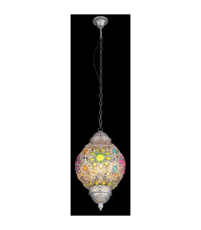Gelasius Pendant Ceiling Light Silver Colored 1x E27-4
