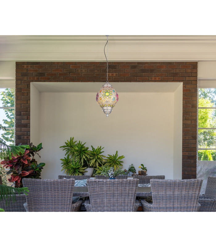 Gelasius Pendant Ceiling Light Silver Colored 1x E27-5