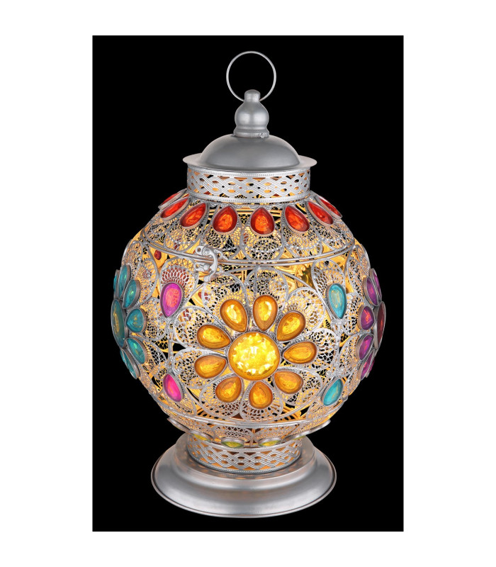 Gelasius Table Lamp Silver Colored 1x E27-3