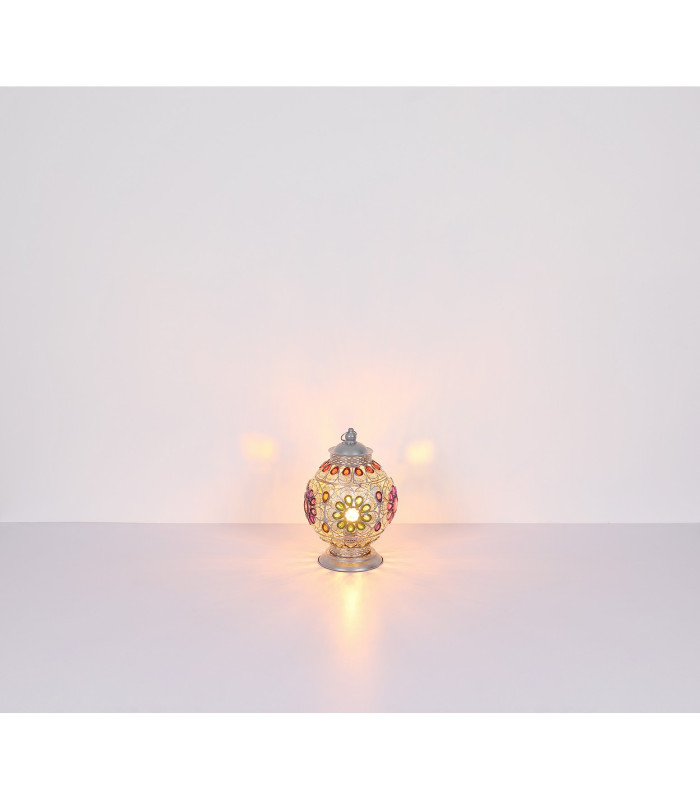 Gelasius Table Lamp Silver Colored 1x E27-6