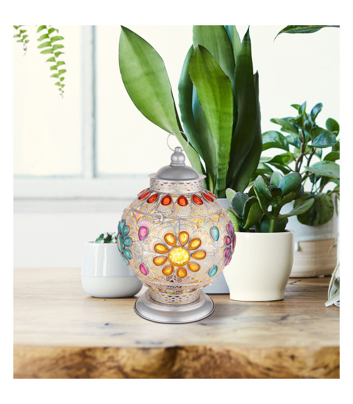 Gelasius Table Lamp Silver Colored 1x E27-8