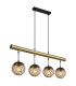 Fitz Bar Pendant Ceiling Light Matt Black 4x E27-1