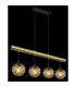 Fitz Bar Pendant Ceiling Light Matt Black 4x E27-5