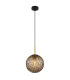 Fitz 25cm Globe Pendant Ceiling Light Matt Black 1x E27-1