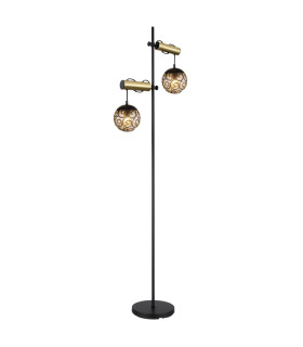 Fitz Multi Arm Floor Lamp Matt Black 2x E27-1