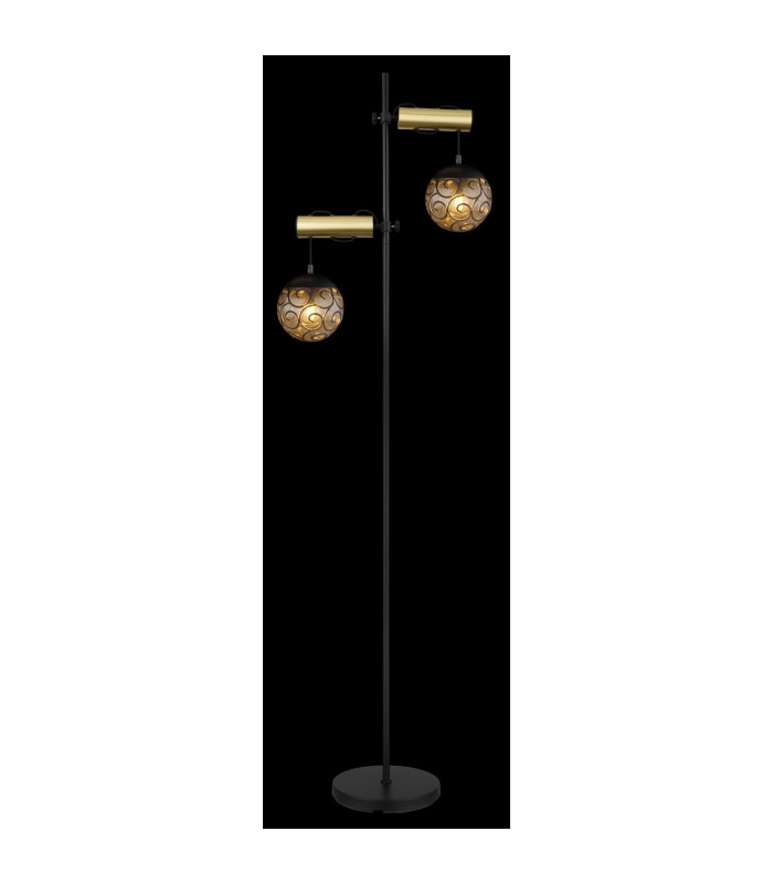Fitz Multi Arm Floor Lamp Matt Black 2x E27-7