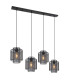 Augustin Bar Pendant Ceiling Light Matt Black 4x E27-1