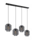 Augustin Bar Pendant Ceiling Light Matt Black 4x E27-2