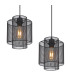 Augustin Bar Pendant Ceiling Light Matt Black 4x E27-4
