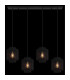 Augustin Bar Pendant Ceiling Light Matt Black 4x E27-6